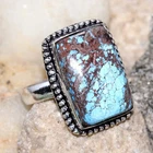 Turquoise 925 Silver Plated Ring US 8.5 Budget Friendly Gift Most Beautiful GW