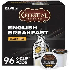 CELESTIAL SEASONINGS ENGLISH BREAKFAST BLACK TEA KCUPS 96CT