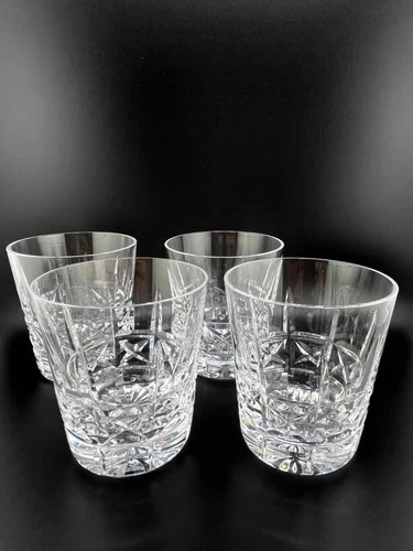 Vintage Waterford Crystal Lismore DOF Double Old Fashioned Glasses Set of 4