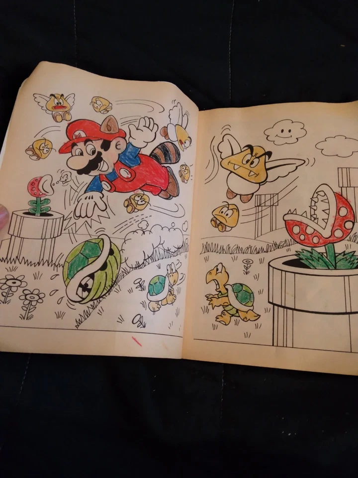 Super Mario Bros 3 1991 dorado Nintendo color libro de actividades ASIS Foto 4 de 4