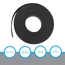 SSWBasics Slatwall Inserts Black Vinyl (130’L Roll)