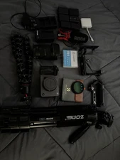 Camera Accessories Bundle Cage, Mic, ND Filter, Batteries, Charger