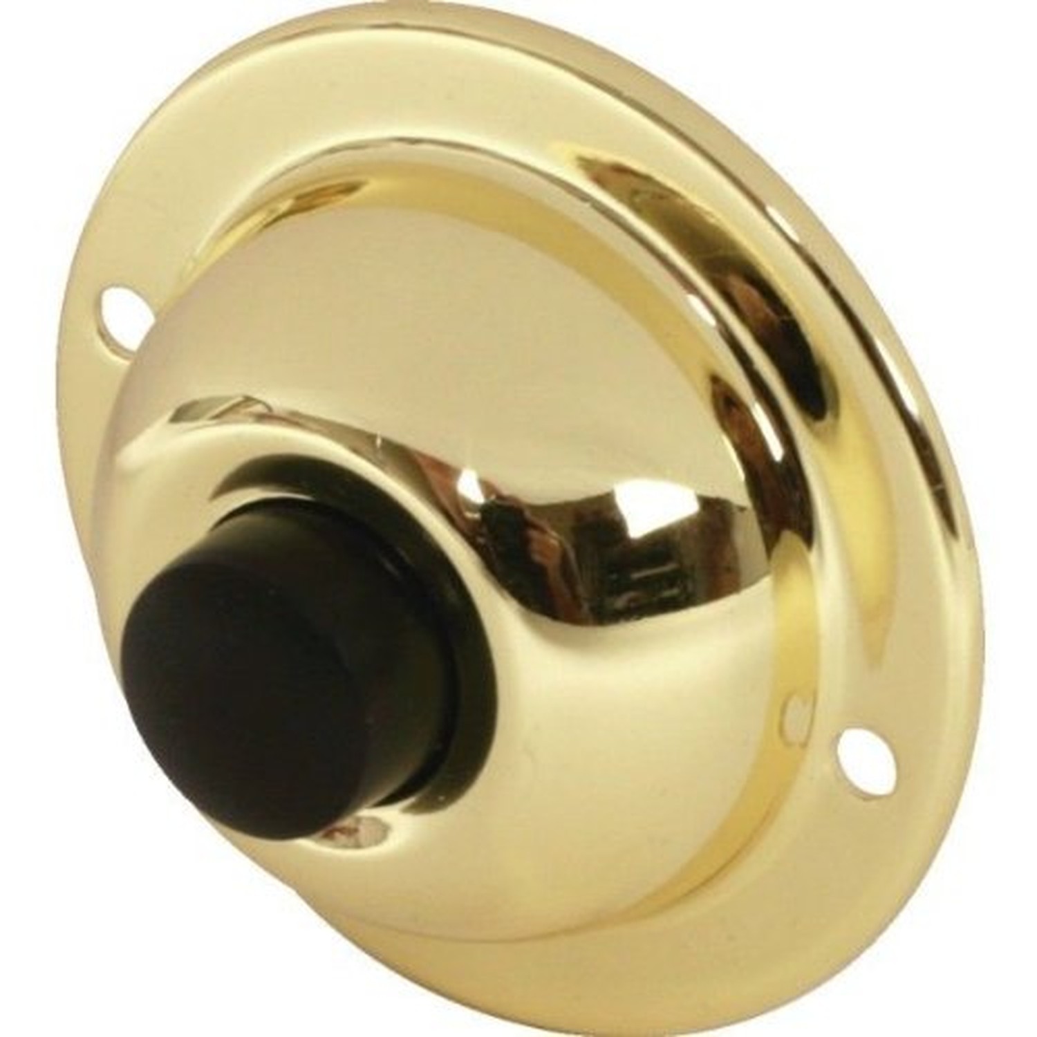 Door Bell Wired Chime Round Push Button 2-1/4", Brass Finish