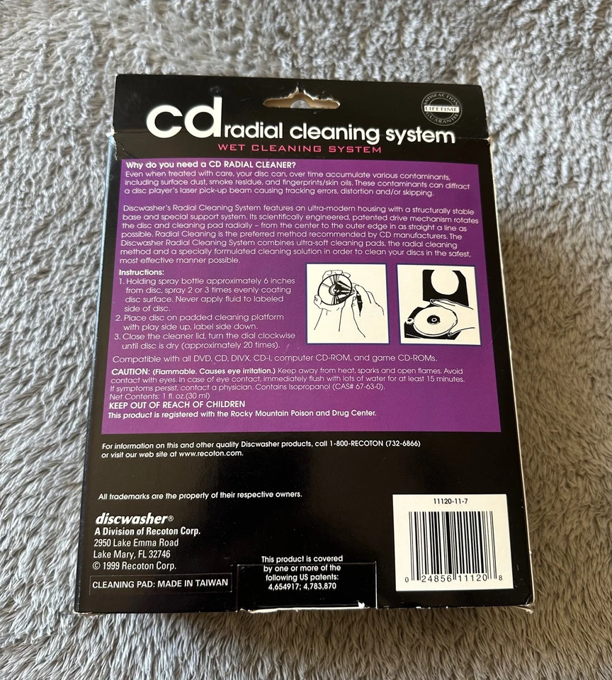 Sistema de limpeza de CD radial CD stealth vintage para máquina de lavar disco - Modelo 1112 (novo) - Imagem 3 de 4