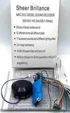 HO MRC 0001631 SHEER BRILLANCE DCC DIESEL SOUND DECODER 19 FUNCT MISSING SPEAKER