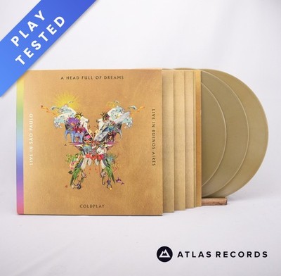 Coldplay Live In Buenos Aires Gold 3 x LP + 2 x DVD Vinyl Record - EX/EX