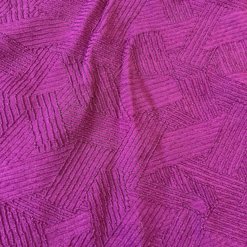 Fuchsia Textured bebe Short Sleeve body Con Top - Picture 4 of 5