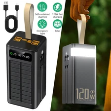 120W 70000mAh Portatil Solar Cargador rápido Para Celulares Bateria De Celular