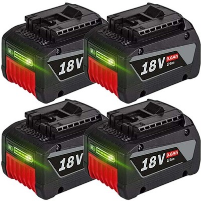 4X 12,0Ah 8,0Ah 6,0Ah Akku für Bosch 18V Professional BAT618 BAT609 BAT620 DHL