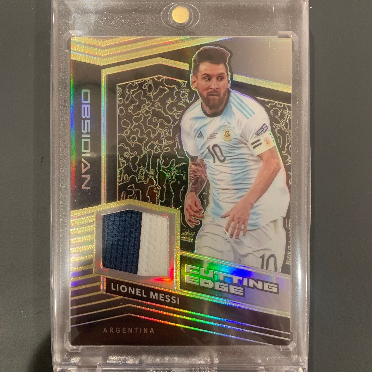 OBSIDIAN LIONEL MESSI ユニフォームカード 2022-23 Panini Obsidian Argentina Lionel Messi Orange Etch