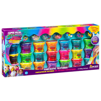 21-teiliges schleimiges Premium Set Superschleim selber machen, spritzen & dehnen Sie Ihren Schleim