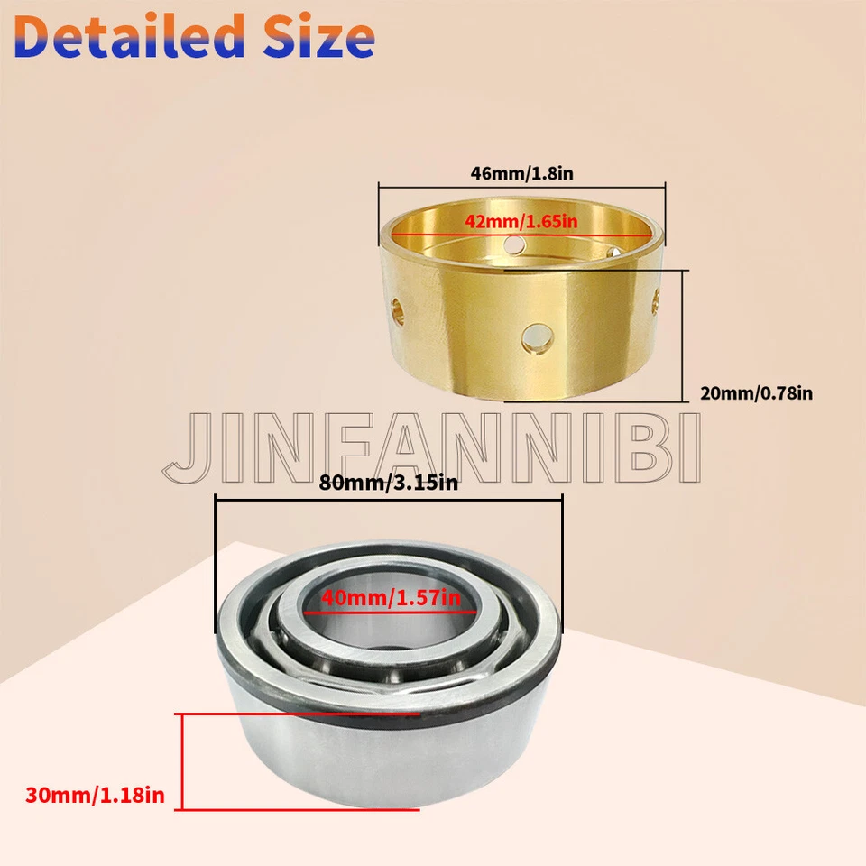 Kits de bujes de cojinetes principales de manivela para Kawasaki Brute Force 650 700 KVF650 KVF750 Foto 3 de 4