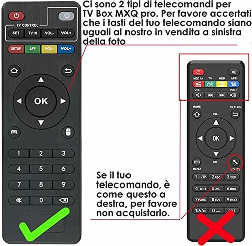 Telecomando Sostitutivo per MXQ Android TV Box MXQ-4K Mxq-Pro RK3229 T95X T95 T9 - Foto 3 di 12