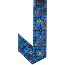 Blubandoo Cool Tie Scarf  with Water Activated Crystals - Blue Paws
