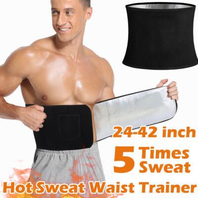 Sweat Sauna Slimming Men Body Shaper Trimmer Waist Trainer Cincher Belt Fat Burn