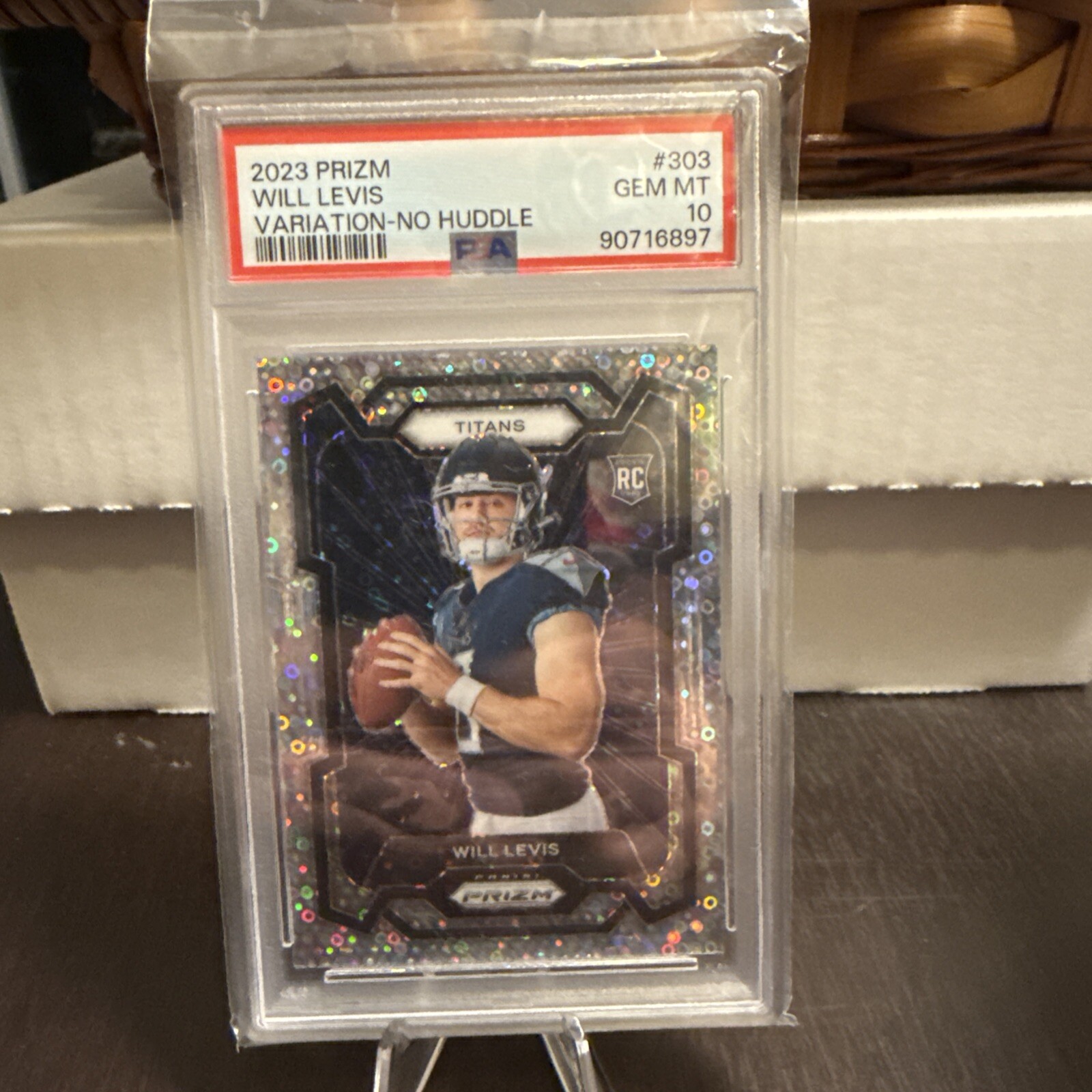 2023 Panini Prizm Rookie Variation No Huddle Prizm #303 Will Levis PSA 10 Gem