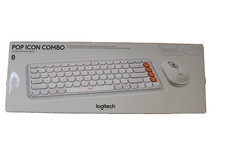 Logitech POP ICON Combo, Bluetooth Keyboard and Mouse Combo - Off-White