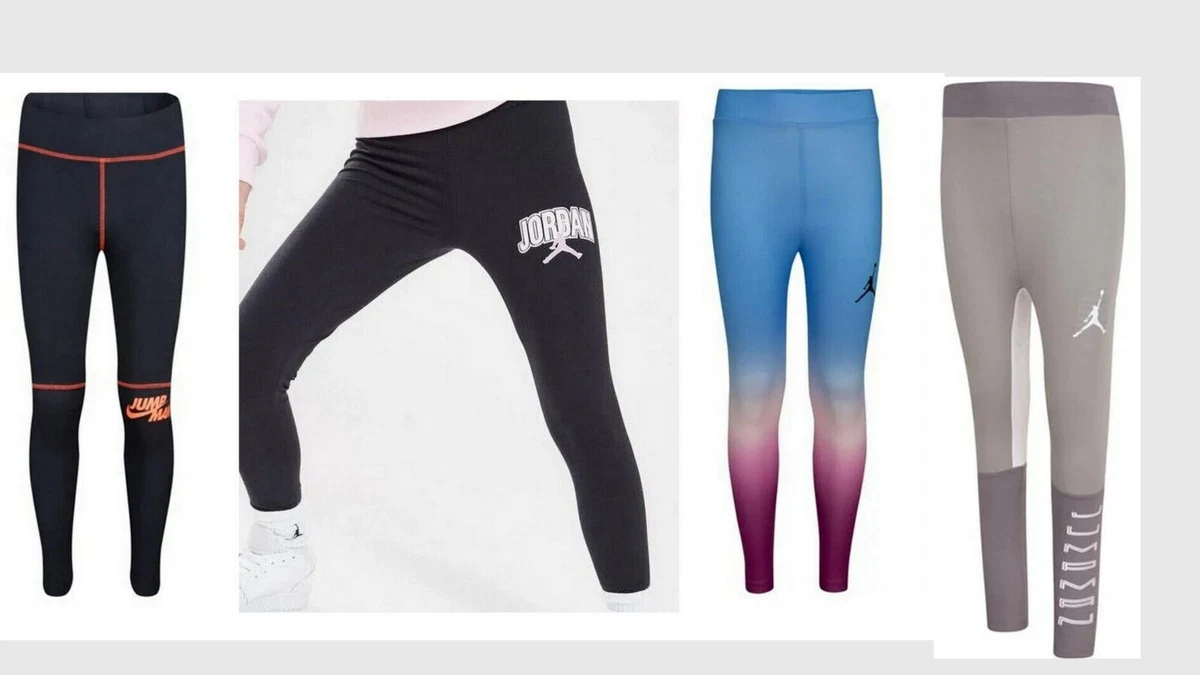 New NIKE Jordan Girls Legging Age from 10-15 BLACK-PINK-BLUE MULTI NIKE  LOGO