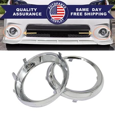 Pair Fog Light Lamp Chrome Trim Bezel Cover Rings for 2011-2017 Toyota Sienna SE