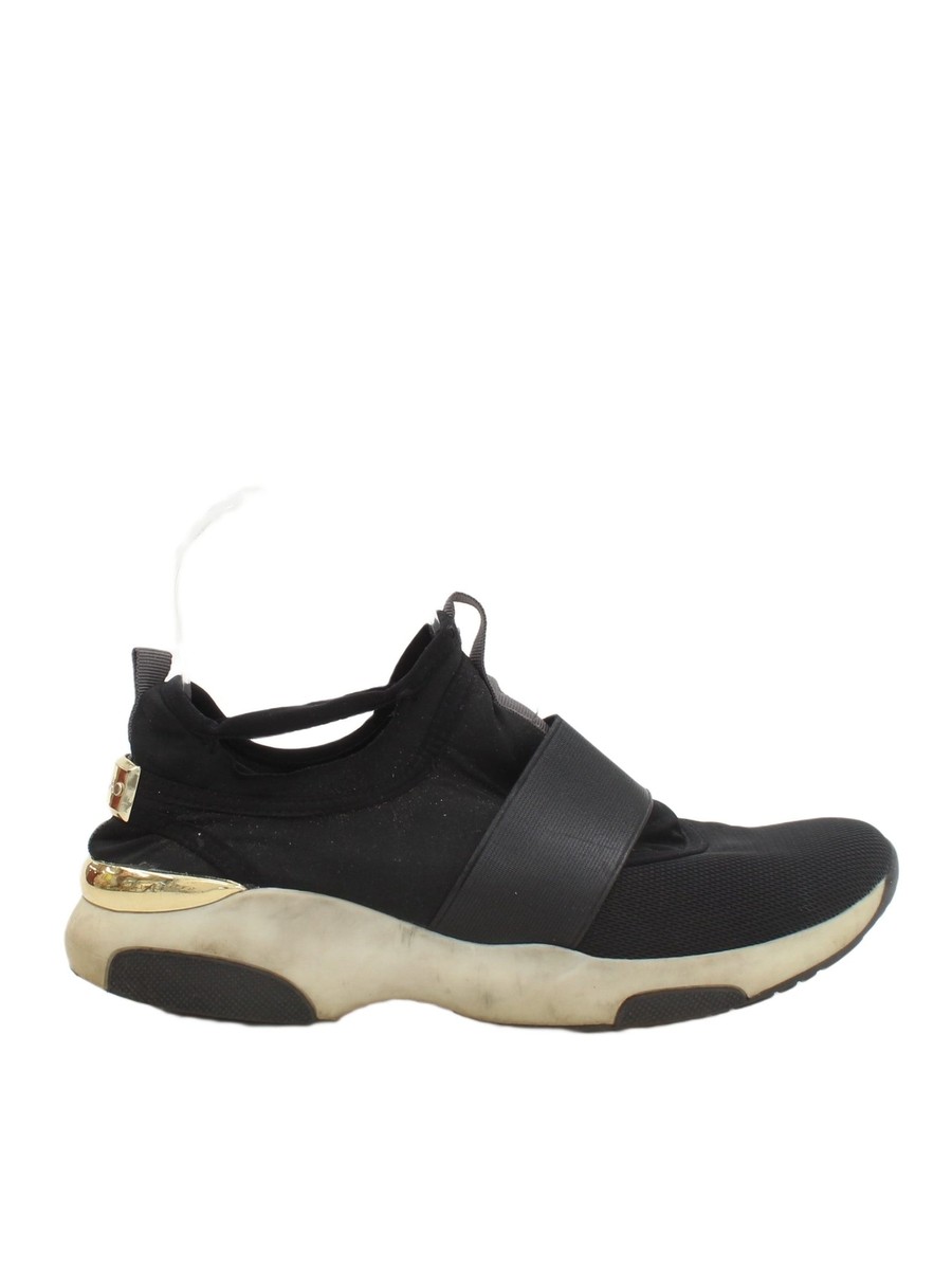 carvela black and gold trainers