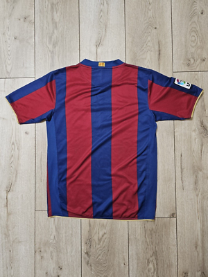BARCELONA 2007 2008 HOME FOOTBALL SHIRT SOCCER JERSEY BOYS 13-15Y