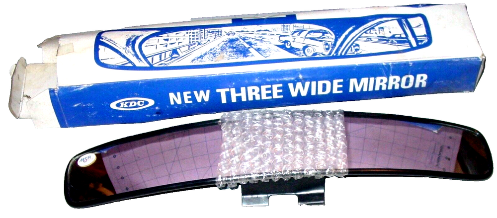 Vintage Car Racing Accessory Three Wide Angle Mirror Mini Cooper Chevy Ford NOS
