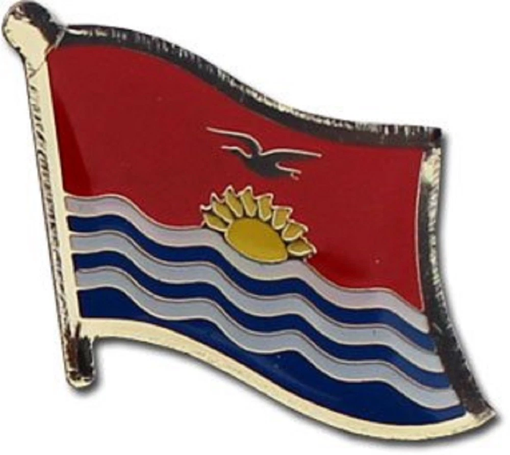 Wholesale Pack of 50 Kiribati Country Flag Bike Hat Cap lapel Pin