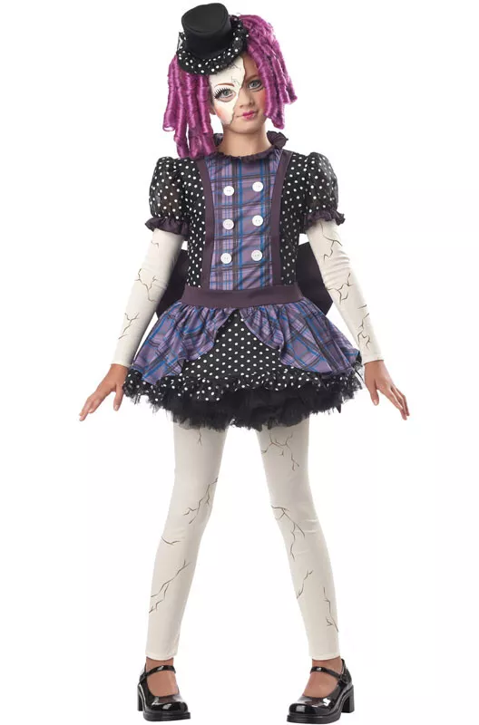 Creepy Broken Doll Puppet Girls Costume