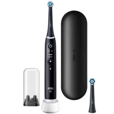 Oral-B iO Series 6 elektrische Zahnbürste schwarz, Andruckkontrolle, Bluetooth