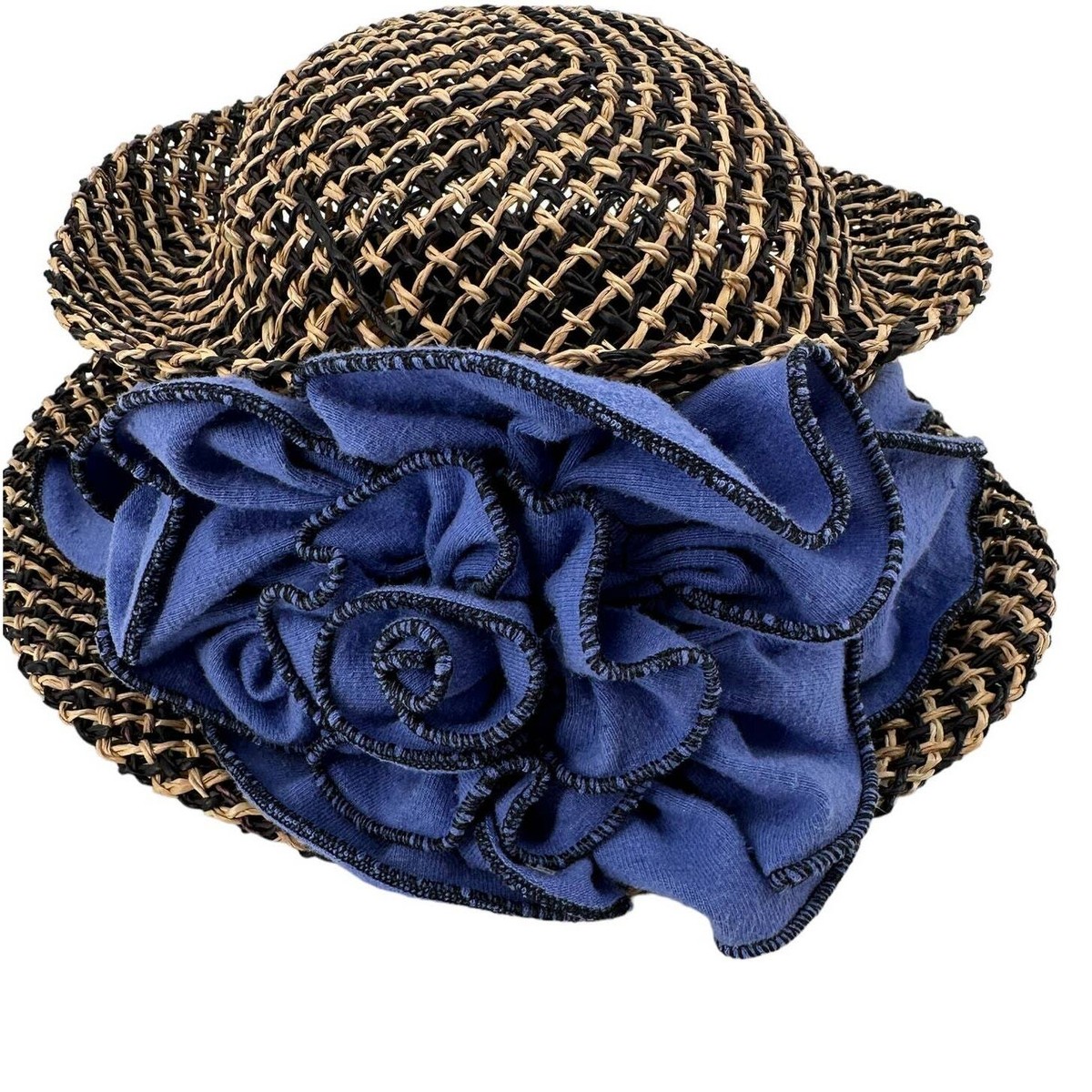 The Hat Junkie Seagrass Straw Hat Cotton Hemp Rose Lavinia Moss retro classic The Hat Junkie Seagrass Straw Hat Cotton Hemp Rose Lavinia  main image 2