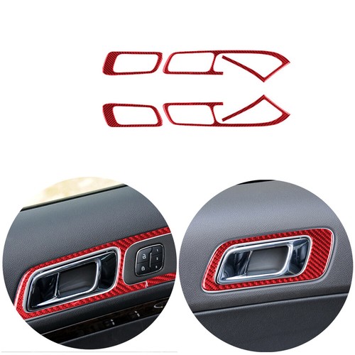 Kits interiores completos de fibra de carbono rojo 55 piezas cubierta embellecedor para Ford Explorer 2011-2014 - Imagen 4 de 21