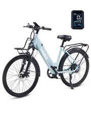 VIRIBUS 26" 1000W 48V Electric Bike Ebike 15Ah for Adults Dual Hall Sensors