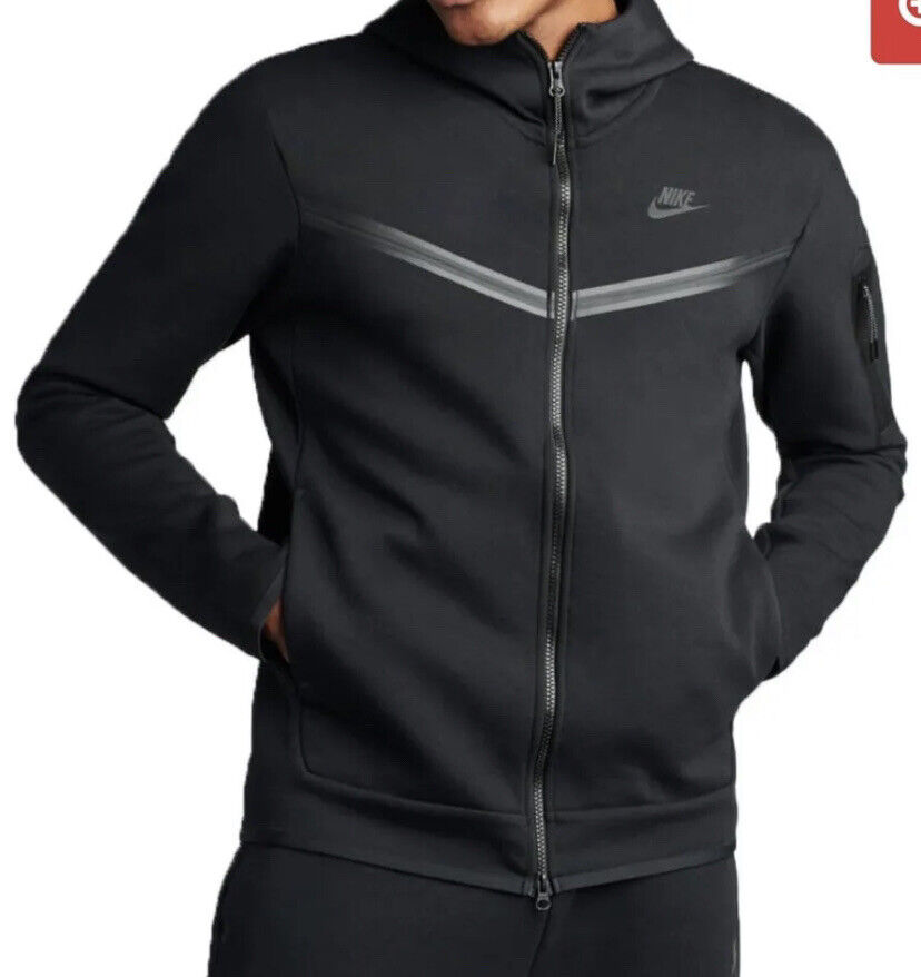 Nike Mens Tech Fleece Hoodie Black Medium Long Sleeve Cotton Nike Mens Tech Fleece Hoodie Black Medium Long Sleeve Cotton