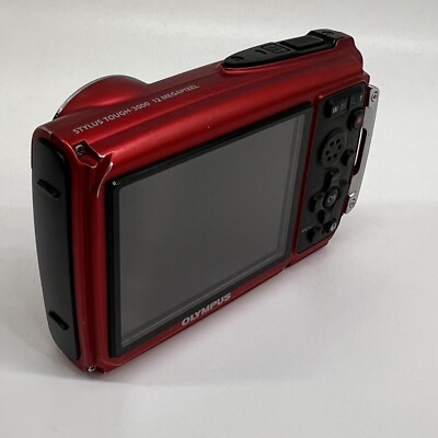 Olympus Stylus Tough 3000 Waterproof Red Digital Camera 12MP