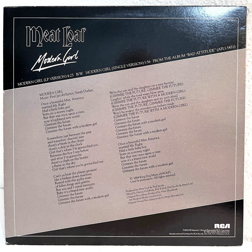 MEAT LOAF Modern Girl (RCA) 12" Vinyl Record Single EX eBay