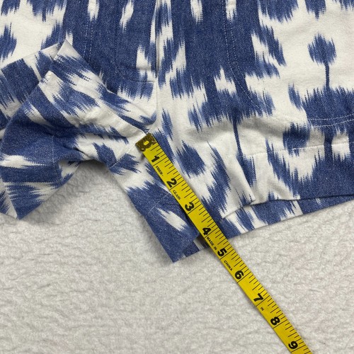 Pantalones Cortos Vineyard Vines Para Mujer 0 Azul Blanco Tie Dye Botón Mosca Preppy Informal Playa - Imagen 11 de 15