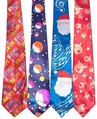 Musical (Jingle Bell) Christmas Ties Mens Novelty Gift