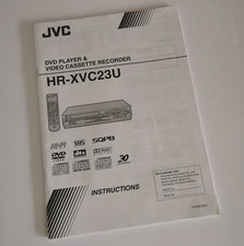 JVC HR-XVC23U Manual Instructions ORIGINAL for DVD Player VCR