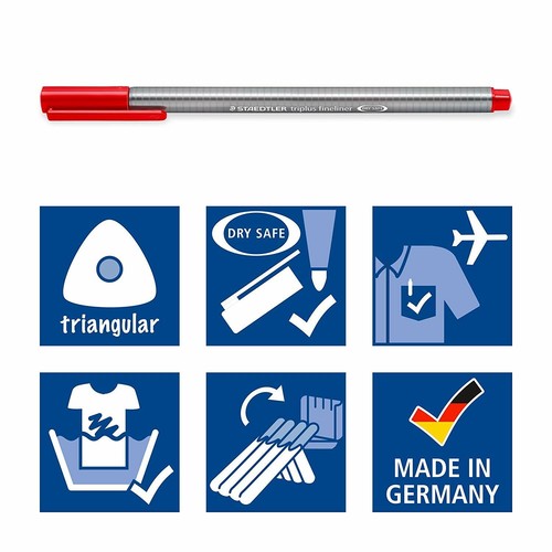 Staedtler Triplus Fineliner 0.3mm Brilliant Colours Ink Pen Metal Tin 50 Colors - 第 4/8 張圖片