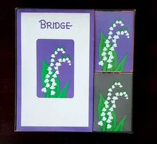 Vintage Avon Bridge Playing Cards Box Set US Playing Card Co Lily of Valley NOS