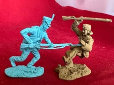 CONTE ALAMO TENNESSEAN CROCKETT VS MEXICAN  SOLDIER SINGLE COLOR PEWTER ALA102