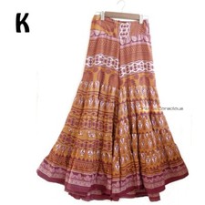 Orlo circa Pantaloni mega svasati a strati soffici 120 pollici H Boho Hippy e...