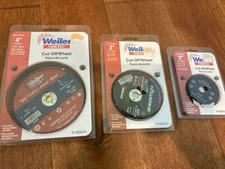 WEILER VORTEC  3 PACK SET CUT-OFF DISC WHEEL 2" 3" 4"  3/8" ARBOR