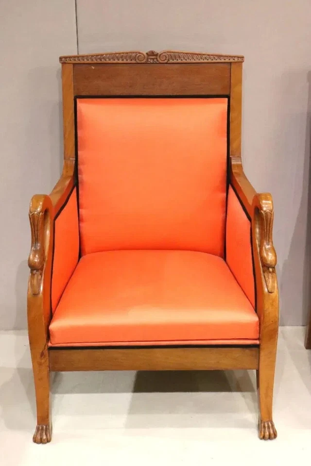 Par de sillones franceses antiguos de caoba Foto 4 de 4