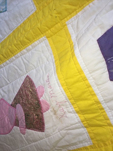 Well Quilted Vintage Sunbonnet Sue Applique Antique Quilt ~COLORFUL! - Picture 7 of 12