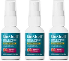 BioShell Germ Defense for Your Mouth Fights & Kill Germs Berry Flavor, Pack of 3