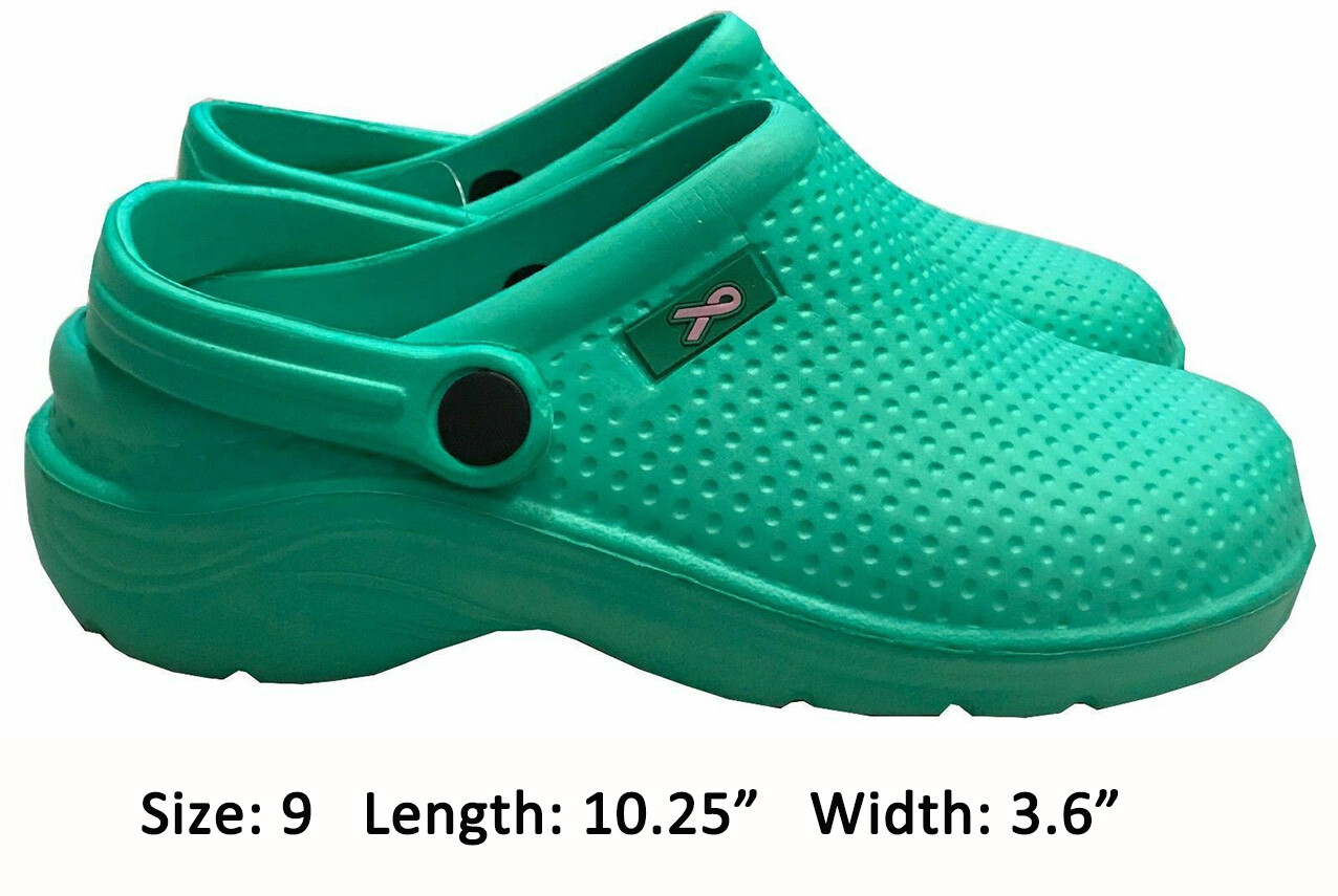 Медицинские женские ультралегкие сабо для медсестер с ремешком на каблуке, легкие туфли, зеленый цвет 9