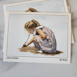 Love Letters Jill Wyatt watercolor print 3 notecards American 90s little blonde