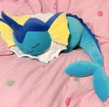 Vaporeon Sleeping Plush Doll Suya Suya Stuffed Toy 21" *Unbranded*