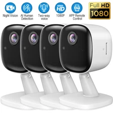 4PCS Camara De Seguridad Wifi Inalambrica Para Casa Con Vision Nocturna y Audio